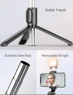 CreatorPro 4-in-1 Selfie Stick Tripod with Bluetooth and Rechargeable light